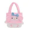 Nova Bolsa de Pelúcia Desenho Animado Portátil Bolsa de Ombro Bolsa de Armazenamento para Celular e Chaves Popular Fofa para Crianças e Meninas Kuromi
