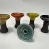 2023 Nuevo Recipiente Grande de Humo de Cinco Colores con Agujero Mediano Esmaltado de Cerámica con Gancho de Papel de Estaño de Carbono Accesorios para Hookah Tazón para Hookah