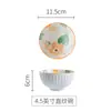 Vajilla de Cerámica Zhi Qiu Plato de Celebridad de Internet Tazón Plato de Mesa para el Hogar Tazón de Sopa de Alta Apariencia Tazón de Arroz Cuchara Juego de Tazones Pequeños Frescos para Postre