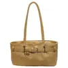 Bolso de hombro de gran capacidad de la nueva colección de otoño, bolso tote elegante para ir al trabajo, bolso ligero y lujoso estilo coreano, versátil con adornos de cinturón