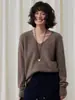 Novedades para Otoño/Invierno 26: Suéter básico de polar con cuello redondo, jersey de polar de cachemira de seda de morera, suéter de lana de corte holgado