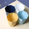 Lixeira estilo nórdico para uso doméstico na sala de estar, cozinha, quarto, simples, sem tampa, grande, cesto fofo para papel higiênico