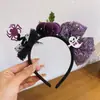 Faixa de Cabeça com Atmosfera de Halloween, Aro de Cabelo, Abóbora Caveira, Grampo de Cabelo com Galhos, Acessórios de Cabelo Engraçados Luminosos