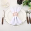 Anel de guardanapo de bobina oca personalizado da moda, acessórios de decoração de mesa de comida ocidental de alta qualidade, fivela de guardanapo de luxo leve