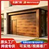 Puerta de Garaje de Panel Sólido de Aleación de Aluminio, Puerta Eléctrica Silenciosa Antirrobo para Garaje, Puerta de Acero Color con Panel Abatible Estilo Europeo para Villa con Puerta Pequeña
