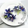 Estilo Película Simulada 3 Manojos Pequeños de Flores de Lirio Kit de Materiales para Adorno de Cabello DIY Corona Decoración para Fotografía en Casa