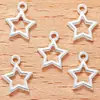 Accesorios de joyería DIY de aleación colgante de estrella de cinco puntas hueco pulsera llavero colgante decorativo L348
