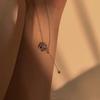Collar de Flor de Té Negro Suave Francés para Mujer, Diseño Nicho Moderno Ins, Sensación Elegante, Retro, Collar de Diamantes, Cadena para Clavícula para Mujer