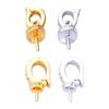 Hebilla colgante de circonita con incrustaciones de diamantes de plata esterlina S925, hecha a mano, con cuentas redondas adhesivas de cristal, botón de perla esmeralda, accesorios