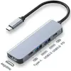 Estação de Acoplamento Tipo-C Cinco em Um Tela de Projeção de Alta Definição Hdmi4K Transmissão de Dados Usb-C Leitor de Cartão Usb3.0 Estação de Acoplamento