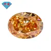 Huagang Gems Diamante de Alto Carbono Color Champaña, Corte Flor de Hielo Forma de Huevo 9A, Gema Suelta de Alta Calidad para Piedra Principal en Joyería, Exclusivamente para Ventas en Vivo