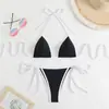 Nuevo Traje de Baño de Dos Piezas de Venta Caliente Europeo y Americano Traje de Baño Bikini Sexy de Tres Puntos con Combinación de Colores Transfronterizo Transfronterizo