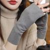 Guantes de terciopelo de moda color liso calefacción a prueba de frío guantes de medio dedo de doble cara cálidos de invierno para exteriores con dedos abiertos mismo estilo para hombres y mujeres