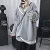 Chaleco Suéter Artístico de Punto sin Mangas Estilo Universitario para Pareja Chaleco de Lana para Hombre Ropa Interior de Moda para Otoño e Invierno para Hombre