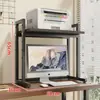 Estante de Almacenamiento para Impresora, Soporte Ajustable para Host de Computadora, Estante para Gabinete de Escritorio, Estante de Almacenamiento en Niveles para Escritorio