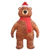 Inflable Navideño Transfronterizo 2.1m Oso Navideño Inflable Apoyos de Decoración de Escena Navideña Inflable Papá Noel