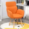 Silla de Computadora Hogar Cómoda Protección Lumbar Madera Maciza Silla de Maquillaje Dormitorio Estudiante Universitario Estudio Sedentario Escritorio Respaldo Taburete