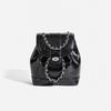 Mochila Mini Pequena Estilo Verão Niche 2025 Corrente de Fragrância Feminina Blogger Estudante Couro Encerado a Óleo Bolsa de Ombro