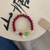 Nueva pulsera china antigua de cuerda elástica con cuentas, pulsera de cuentas de esmalte coloreado para chica dulce, puesto de mercado nocturno, venta al por mayor, adornos de mano