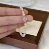 Nuevo Pulsera de Cuentas Turquesa Imitación Estilo Chino Antiguo Pulsera de Flor de Metal Apilada Joyería de Moda Versátil para Mujer