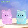 Muñeco de Oso Luminoso de Dibujos Animados Lindo Decoración DIY para Casa de Muñecas Accesorios de Bolsa Sorpresa Adornos Pequeños para Paisajes en Miniatura de Escritorio