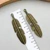 Acessórios de Joias DIY Retro Liga de Zinco Pena Folha Pingente Colar Brincos Chaveiro Pingente Fabricante Atacado