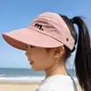 Chapéu de Proteção Solar Infantil para Meninas, Pode Ser Amarrado em Rabo de Cavalo, Chapéu de Sol com Aba Larga, Proteção UV de Verão, Chapéu de Sol Respirável Aberto na Parte Superior para Meninos
