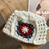 Estilo étnico personalizado hecho a mano tejido sombrero de pescador femenino verano elegante mismo estilo nicho Flor Lana sombrero otoño e invierno sombrero moda