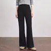 Pantalones de mujer de pierna recta acampanados, nuevo modelo otoño 2026, tiro alto, versátiles, adelgazantes, elegantes, ligeramente acampanados, pantalones casuales para el día a día