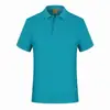 Camisa Polo de Algodão com Gola Reversível, Camisa Publicitária Estampada, Roupa de Trabalho Corporativa de Verão com Mangas Curtas e Fenda com Design Bordado
