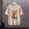 Nova camiseta de manga curta masculina verão coreano estilo moderno simples meia manga top Hong Kong estilo frouxo casual moda marca t-shirt