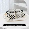 Juego de Tazas Cerámicas Estilo Hepburn, Combinación de Tazas de Alto Valor, Taza para Leche del Desayuno, Taza para Café de Oficina, Taza de Agua para Pareja