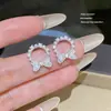 Pendientes de Moda de Aguja de Plata 925 con Cubos de Perla de Venta Caliente Pendientes Dulces de Nicho de Gama Alta Pendientes de Diseño Exquisito