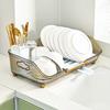 Escurridor de platos de cocina para escurrir y guardar tazones, platos y frutas y verduras en el fregadero
