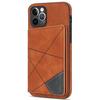 Adequado para Capa de Celular com Padrão de Linhas para Apple iPhone 18 Pro, Adesivo Lateral para Samsung S26, Capa de Couro com Porta-Cartão para Z Flip8