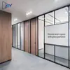 Fabricante de mamparas de vidrio para oficinas en Guangdong Mampara de aleación de aluminio Mampara de vidrio templado de una y dos capas Mampara de pared alta