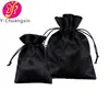 Bolsa de satén con cordón para corsés, Bolsa de seda con cordón para guardar lencería, Bolsa negra de satén con cordón para ropa