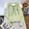 Sudadera para Niña Otoño/Invierno 2026 Nueva Elegante Pulóver Estilo Coreano Casual Sudadera con Capucha Corazón Ropa Infantil