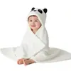 Toalha de Banho Poncho Infantil Pode Ser Usada e Enrolada, Toalha de Banho com Capuz para Recém-Nascidos, Roupão de Banho com Capuz Absorvente de Desenho Animado em Fleece Coral para Natação