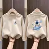 Camiseta térmica de forro polar cepillado para niños, cuello medio alto, capa base, Otoño/Invierno, estilo nuevo, para niños, capa interior cálida, estilo coreano, top casual