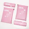 Bolsas de Mensajería Rosas Nuevas con Impresión, Bolsas de Empaque Engrosadas, Impermeables y Resistentes al Desgarro, Especializadas para Logística de Comercio Electrónico