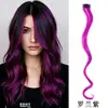 Extensões de Cabelo Coloridas Ondas Grandes, Mechas de Cabelo Cacheado Tingido Penduradas na Orelha, Pedaços de Cabelo Sintético no Atacado