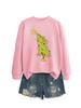 Amazon comércio exterior transfronteiriço divertido padrão de feriado gola redonda manga longa estrela de cinco pontas árvore de Natal verde suéter da moda feminino