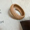 Pulseira de Rattan Trançado Artesanal Étnica Pulseira Retrô Boêmia Nicho High-end Moda Pulseira Versátil