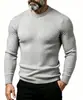 Suéter de Punto para Hombre 2026 Transfronterizo Europeo y Americano Ajuste Delgado Elástico Color Sólido con Cuello Redondo y Diseño de Trenzado, Suéter Pulóver de Moda para Hombre