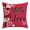 Nuevo Cojín de Sofá de Lino Estampado para el Día de San Valentín de Amazon Transfronterizo Temu Funda de Almohada para el Hogar