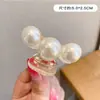 Grampo de Cabelo Pinça de Pérola Grande Coreano Elegante Temperamento Feminino Presilha Tubarão para Parte de Trás da Cabeça Clipe de Cabelo Acessório de Cabelo