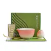 Set de Té Matcha Japonés con Gradiente Rosa, Set de Batidor de Matcha, Tazón de Matcha, Cuchara de Bambú, Colador, Paño de Té, Juego de 7 Piezas