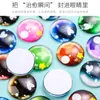 Tampões de Olho Criativos para Bonecas Feitos Sob Medida de Fábrica com Textura de Cristal e Padrões Coloridos Impressos, Acessórios de Decoração para Bonecas DIY Feitos à Mão