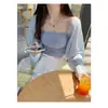Cárdigan Protector Solar de Seda Helada Transfronterizo Ropa Exterior para Mujer Verano Blusa Delgada Chaleco Pequeño Top de Punto Corto Protector Solar para Mujer